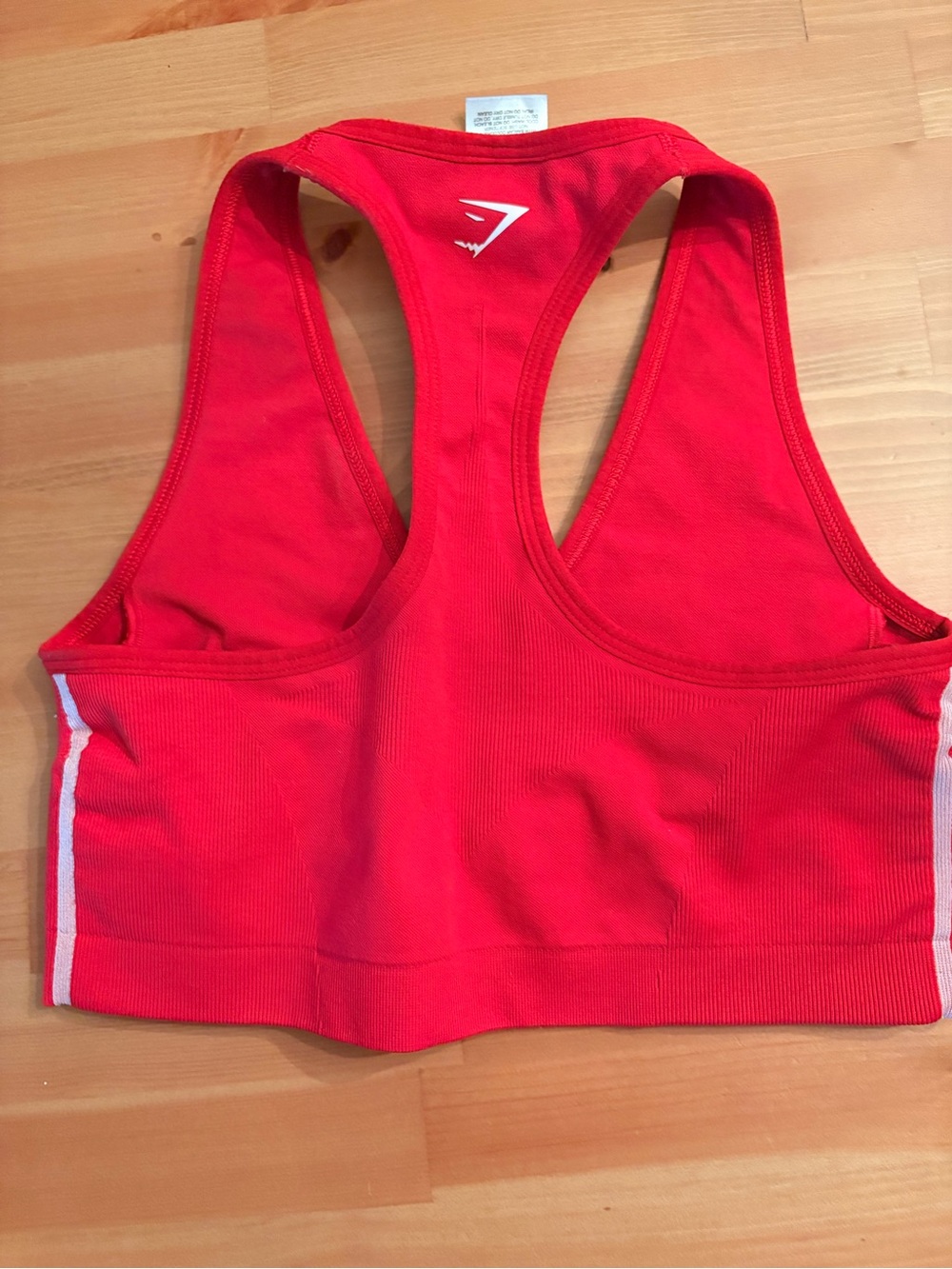 Gymshark Red Varsity Racerback Sports Bra - Picture 5 of 9